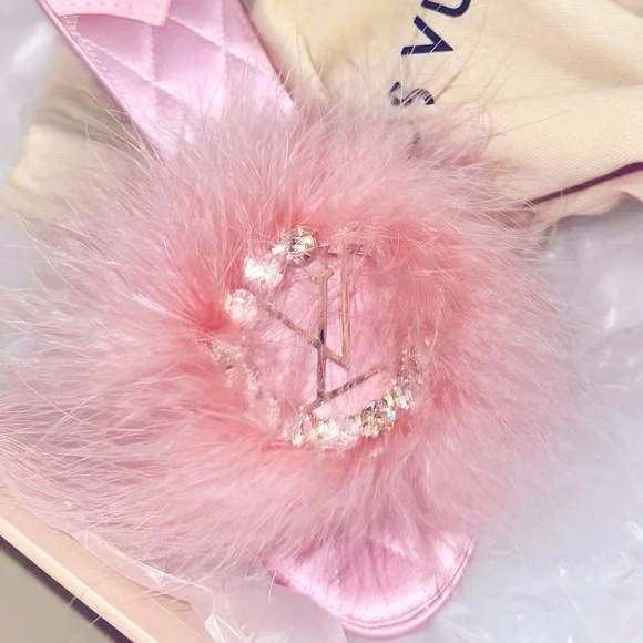 Authentic Louis Vuitton pink Marilyn mule heel slippers - Picture 2 of 2